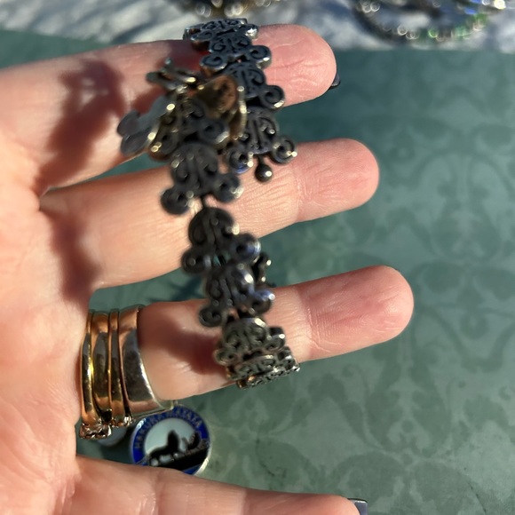 set of three Disney Alex and Ani, Pixar, silver bracelets, Mickey wrap around. - Picture 6 of 14